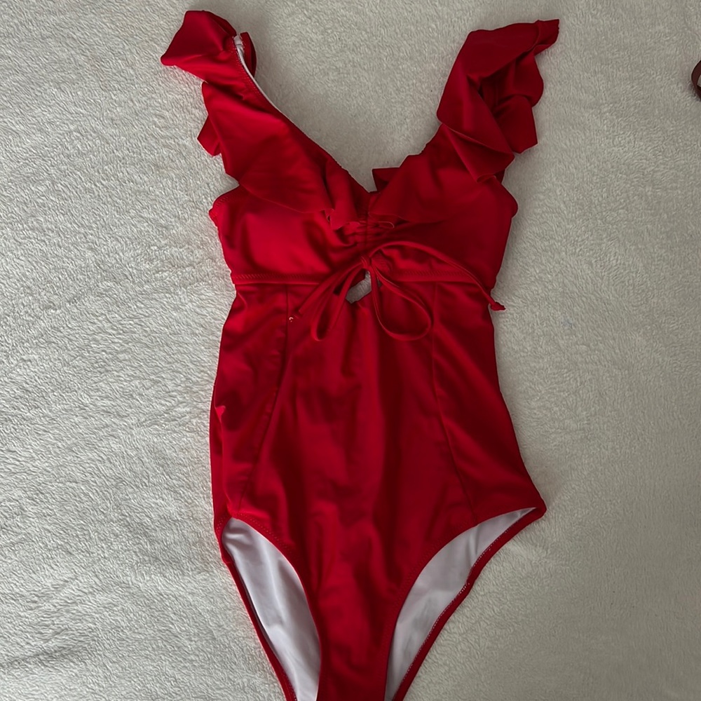 Beautiful, Red, Size Small, Padded Cupshe One Piece